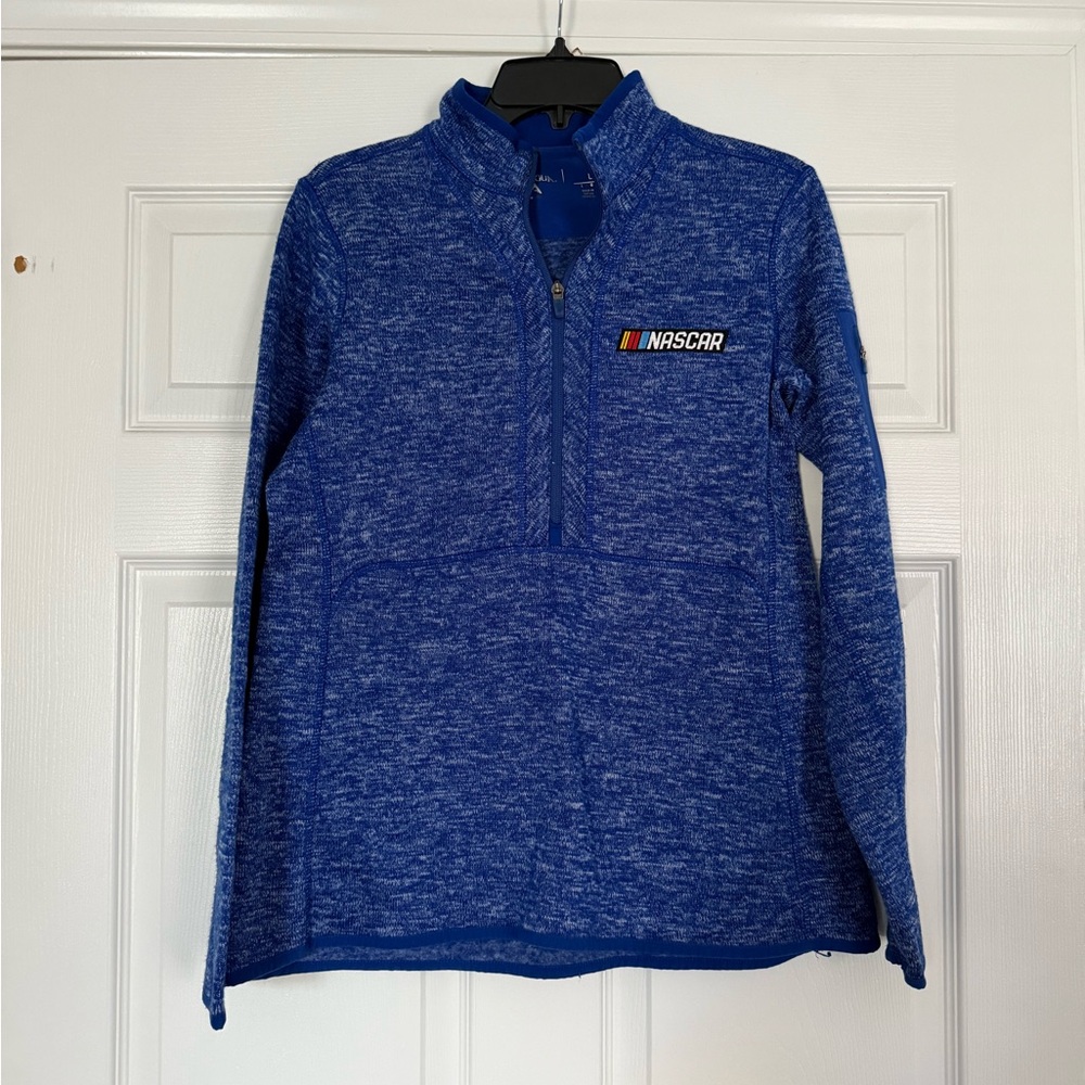 NASCAR Blue Heathered Quarter-Zip Top